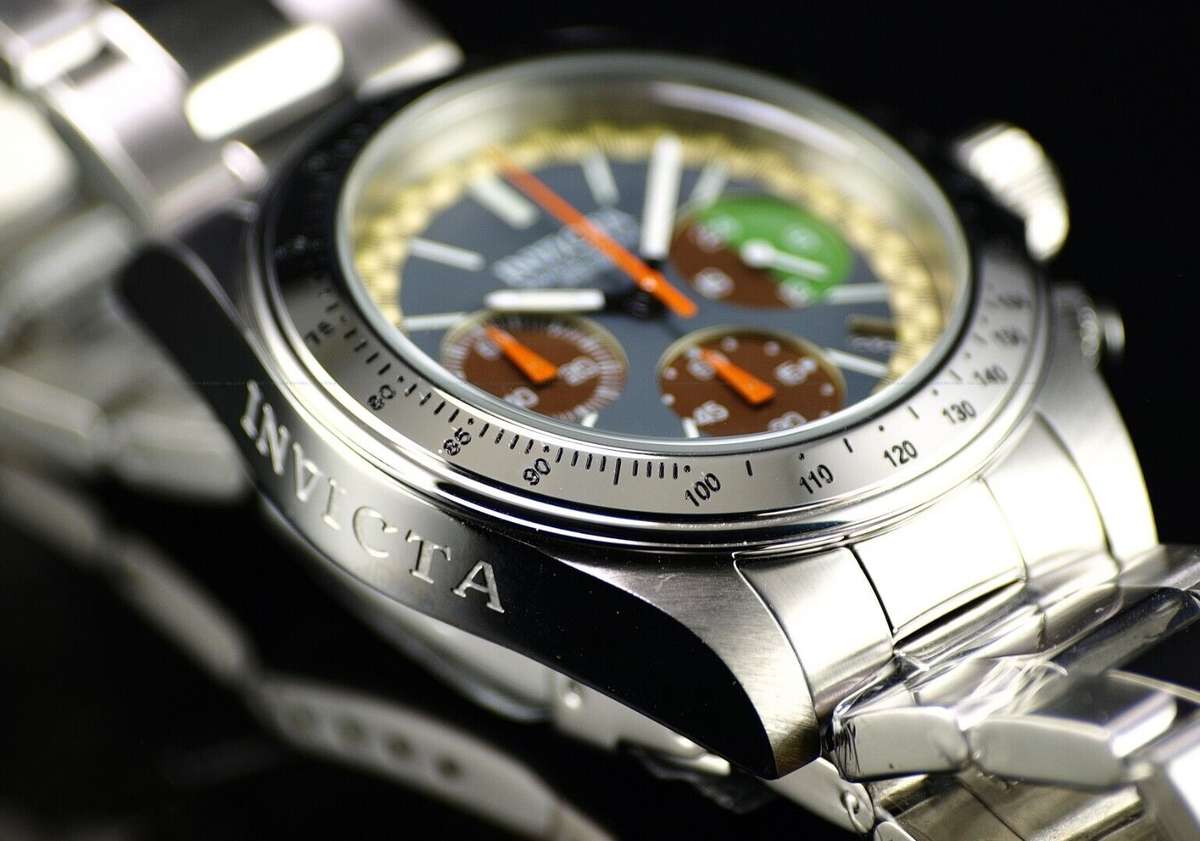 must see!! Invicta Men Dakar Multi Colour Rare 40mm Chronograph Watch brand new