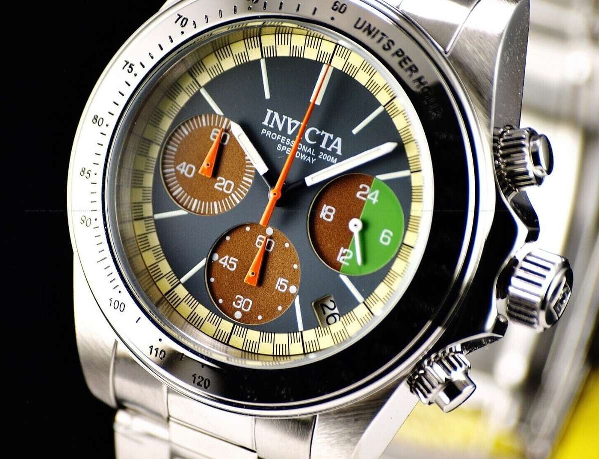 must see!! Invicta Men Dakar Multi Colour Rare 40mm Chronograph Watch brand new