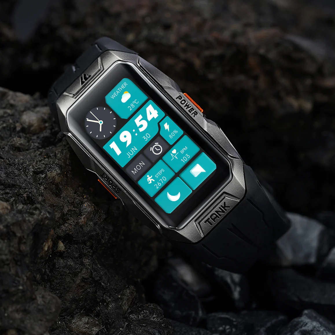 KOSPET TANK X1 Smart Watch | Smart Band SILVER / BLACK