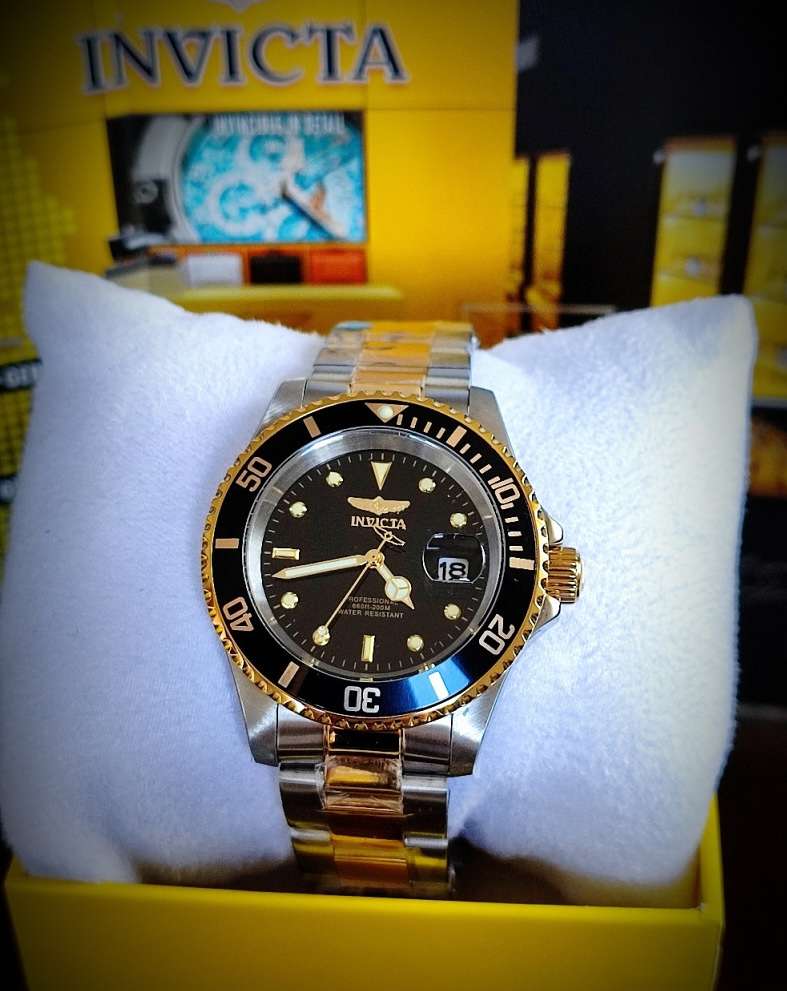 Invicta Sea Urchin Black Dial Two Tone 200m Dive 40mm Watch