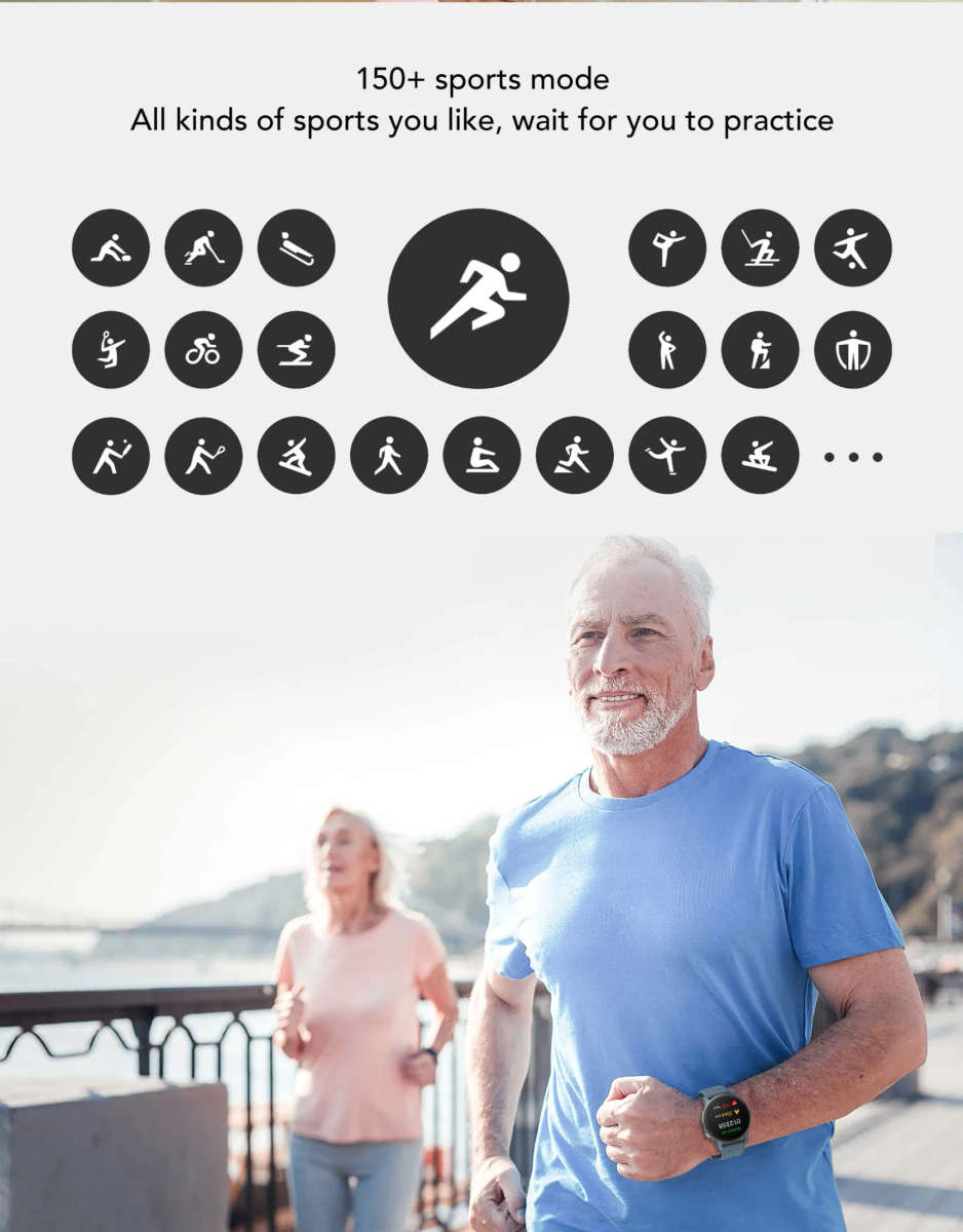 R1,900.00 NORTH EDGE Ultima Bluetooth ECG Glucose Smart Watch!! SLEEK BLACK