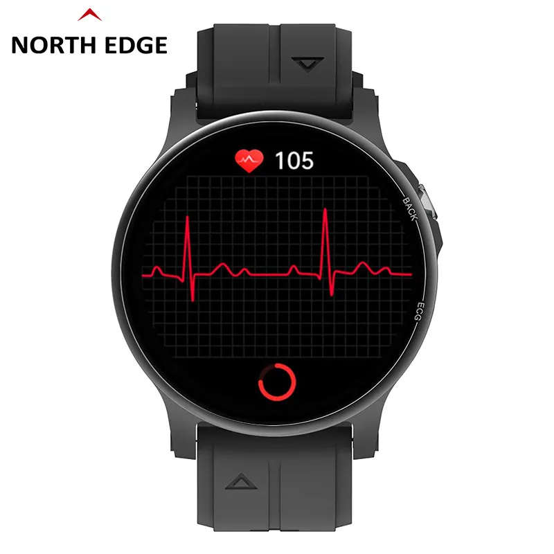 R1,900.00 NORTH EDGE Ultima Bluetooth ECG Glucose Smart Watch!! SLEEK BLACK