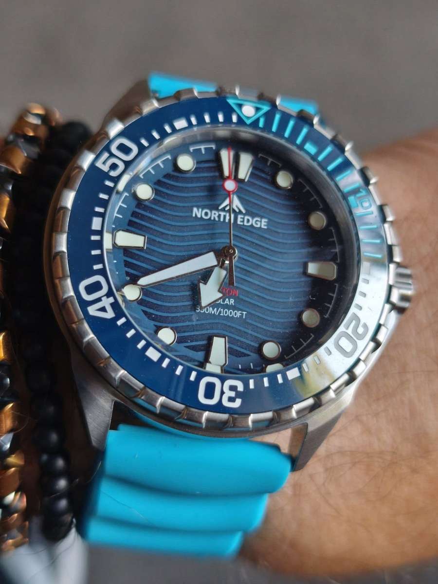 North Edge Men's Tactical Triton Solar Powered 300m Dive Watch