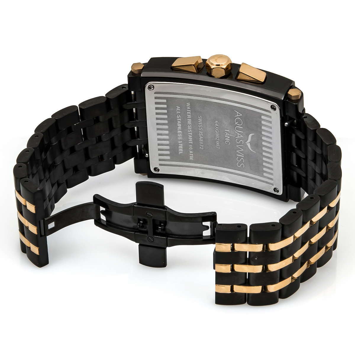 AQUASWISS Men's **TANC XG** ION BLACK HUGE 57MM Swiss Watch BRAND NEW w/ box and papers