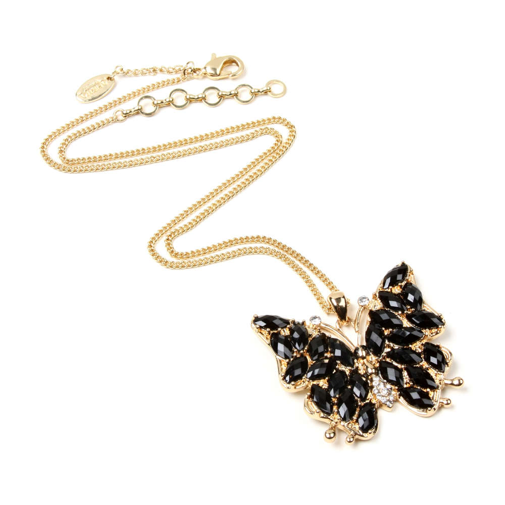 HOT! Must see! Retail: R1400.00 AMRITA NEW YORK Hamptons Butterfly Necklace Jet Black