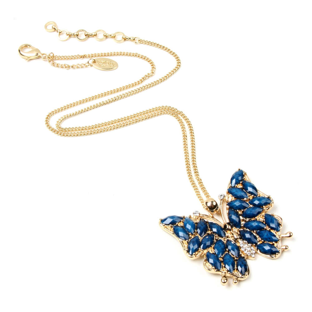 HOT! Must see! Retail: R1400.00 AMRITA NEW YORK Hamptons Butterfly Necklace Blue Lapis