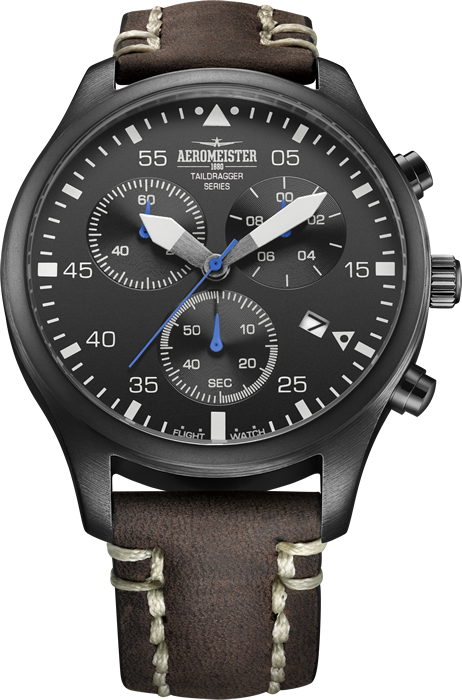Retail: R6,500.00 Aeromeister 1880 Amsterdam Men's Taildragger Chronograph Watch + FLIGHT TIN