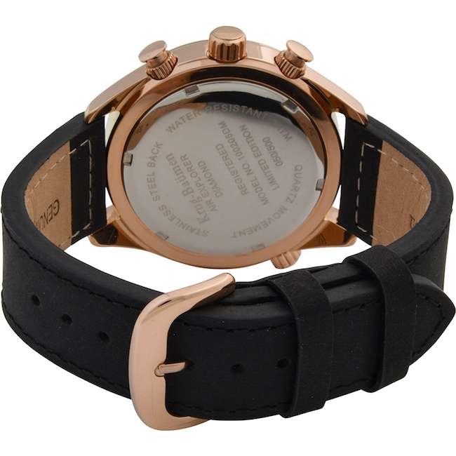 Retail: £775/ R13,000.00 Krug-Baumen Men's Air Explorer BROWN Diamond 500pcs Chronograph Watch