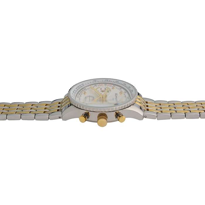 Retail: £775/ R13,000.00 Krug-Baumen Men's Air Traveller Two Tone Diamond Chronograph Watch