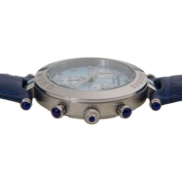 New RRP £675.00 British Pounds KRUG BAUMEN Women's Couture Diamond Blue Chronograph Watch