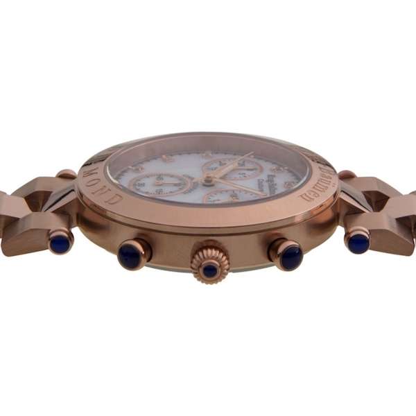 **RRP £700.00** KRUG BAUMEN Women's Couture Diamond Rose Gold Tone Chronograph Watch