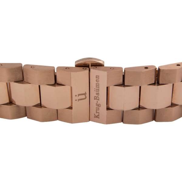 **RRP £700.00** KRUG BAUMEN Women's Couture Diamond Rose Gold Tone Chronograph Watch