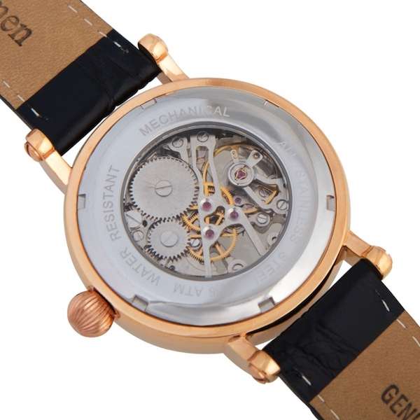 **RRP £875.00** KRUG BAUMEN Men's Prestige Automatic Diamond Rose Gold Watch 60152DM