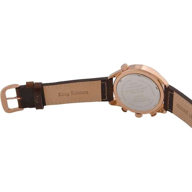 Retail: £775/ R13,000.00 Krug-Baumen Men's Air Explorer BROWN Diamond 500pcs Chronograph Watch