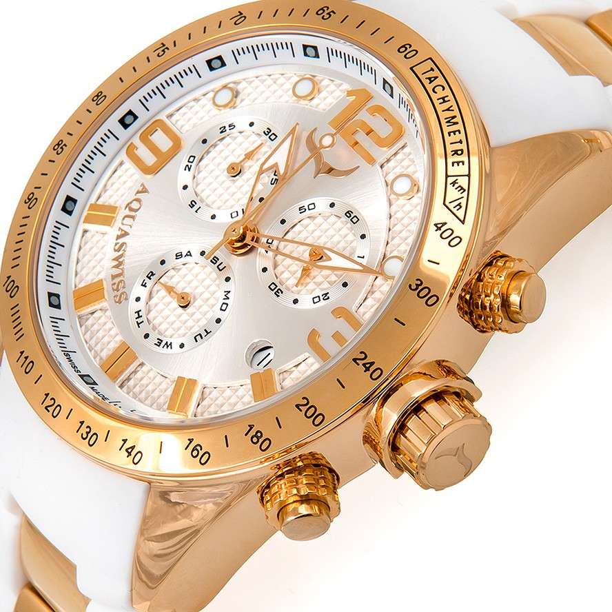 *Only 10 in SA!!* AQUASWISS Men's TRAX 6H **SAIL** Gold ED. Swiss Watch BRAND NEW w/ box and papers