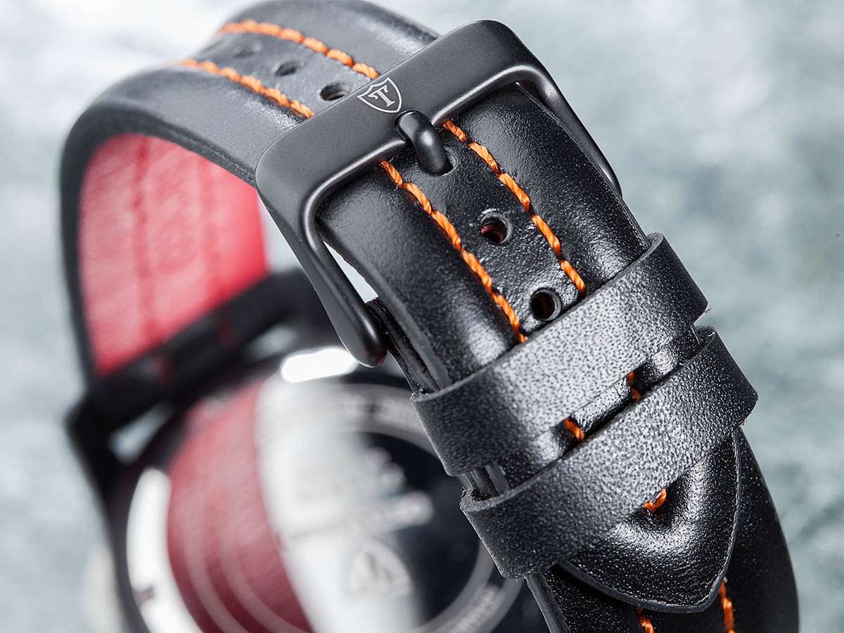 DETOMASO Men's Firenze World Time Limited Edition Black Orange Chronograph Watch BRAND NEW IN BOX