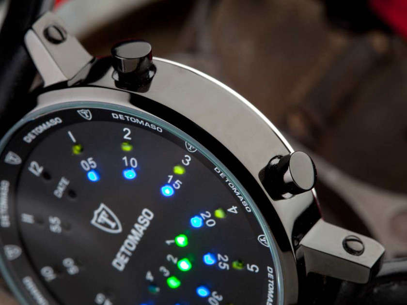 *BINARY TIME* DETOMASO Men's Space Timeline 40MM Watch BRAND NEW!!