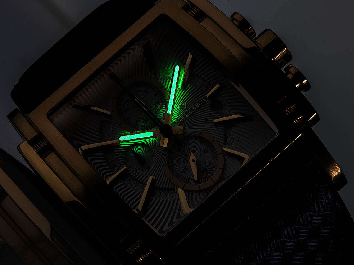 YVES CAMANI Men's Escaut Black/Gold Chrono Watch Brand new + Gold Tin