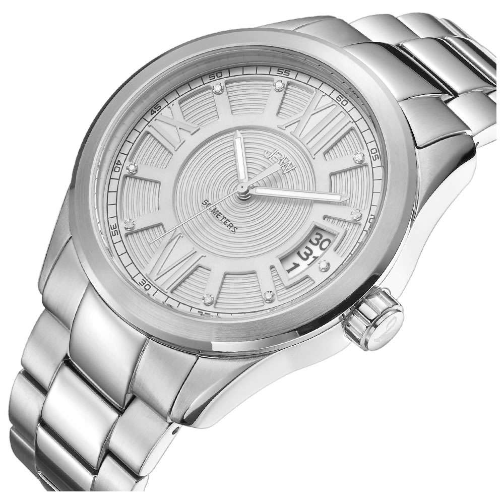 Retail @ R8,449.35 JBW Men's Bond Diamond With Carat 0.09 ctw Stainless Steel 9 Diamond Watch