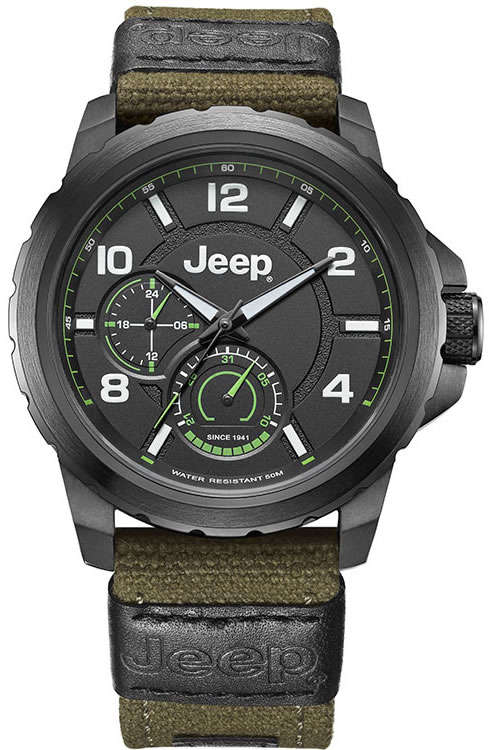 Retail: R9,000.00 JEEP Men's 46mm Wrangler Chrono Watch THICK HEAVY Watch NEW!!