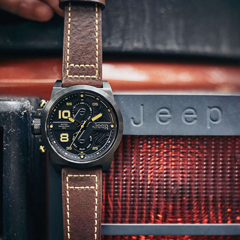 Retail: R7,699.00 JEEP Men's 48mm WRANGLER Multifunction Chronograph Watch NEW