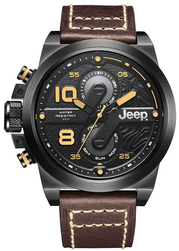 Retail: R7,699.00 JEEP Men's 48mm WRANGLER Multifunction Chronograph Watch NEW