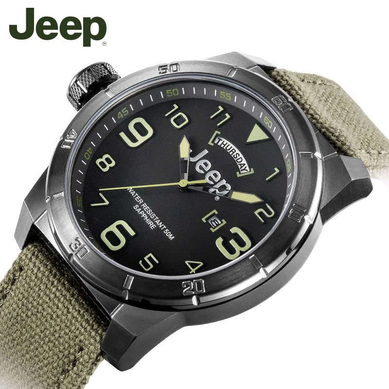 Retail: R9,000.00 JEEP Men's 48mm Wrangler CALENDAR Watch THICK HEAVY Watch NEW!!