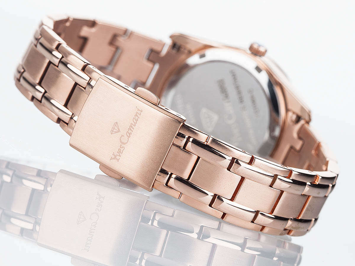 Yves Camani Women's Mielle Chronograph Watch with Zirconia and Steel Bracelet