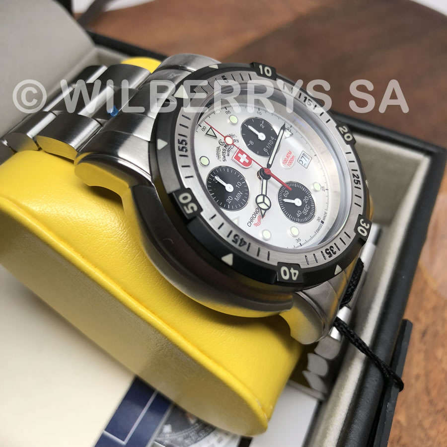 New RRP R14 000.00 CX Swiss Military "Sea Wolf" 1000 Meter Depth SW I Chrono Watch