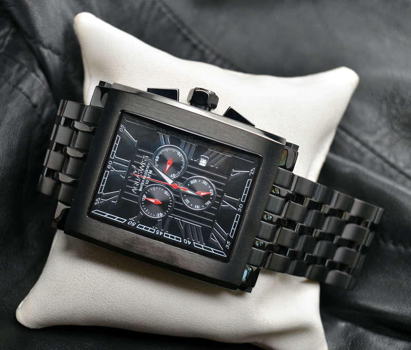 RRP: $1800 /R21,600.00 Aquaswiss Men's Tanc XG HUMUNGOUS Chrono Swiss Watch with Ion Steel Bracelet