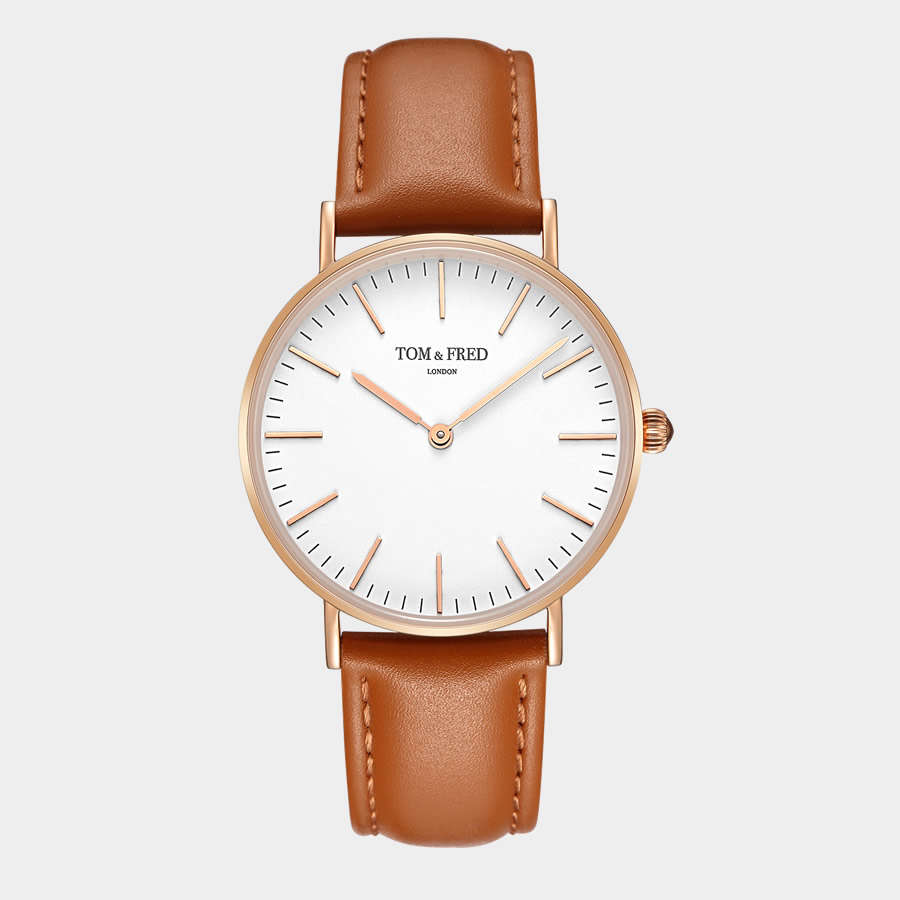 Retail: R2999.00 TOM & FRED LONDON Women's British Darby Tan Leather Watch