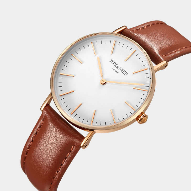 Retail: R2999.00 TOM & FRED LONDON Women's British Darby Brown Leather Watch