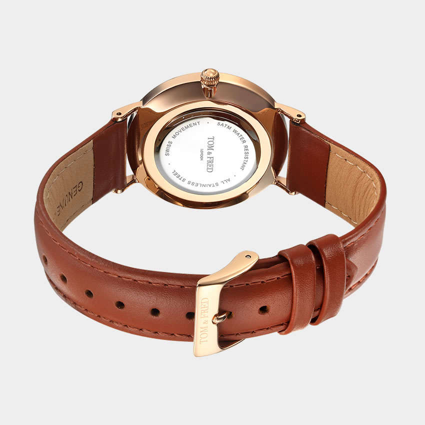 Retail: R2999.00 TOM & FRED LONDON Women's British Darby Brown Leather Watch