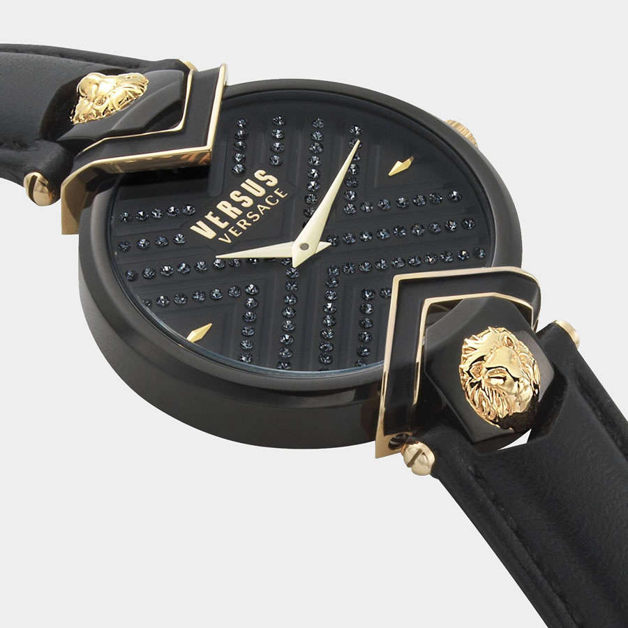 Retail: R6999,99 VERSACE Women's Versus Mabillon Ion Leather Watch Swarovski Watch BRAND NEW