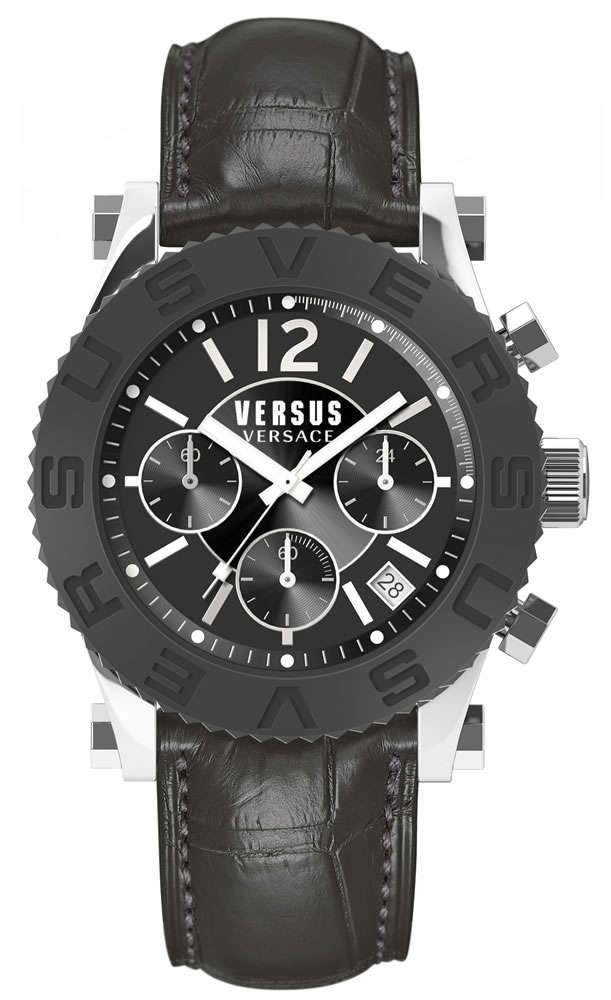 Retail @ R6,999.00*** VERSUS BY VERSACE Men's Madison 42mm Leather Chronograph Watch BRAND NEW