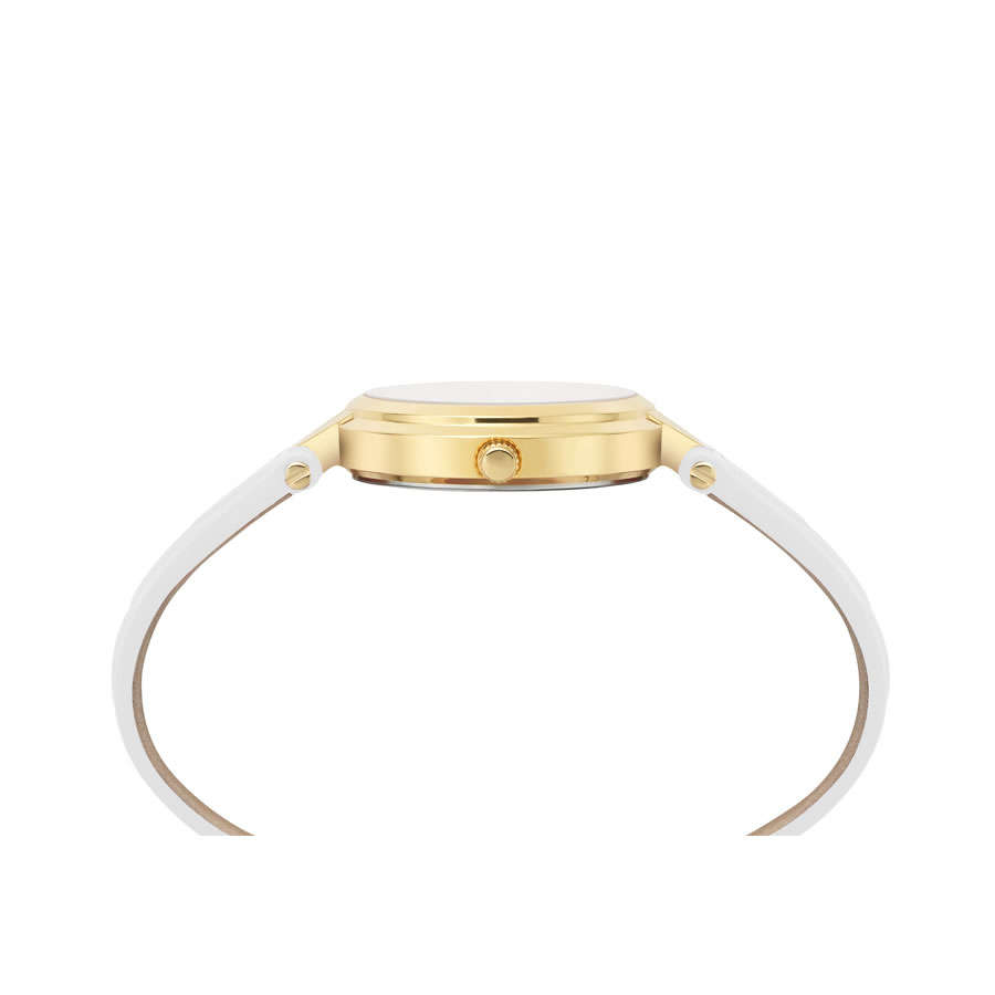 VERSACE Women's VERSUS V-Versus White/Gold Leather Strap Watch BRAND NEW IN BOX + PAPERS