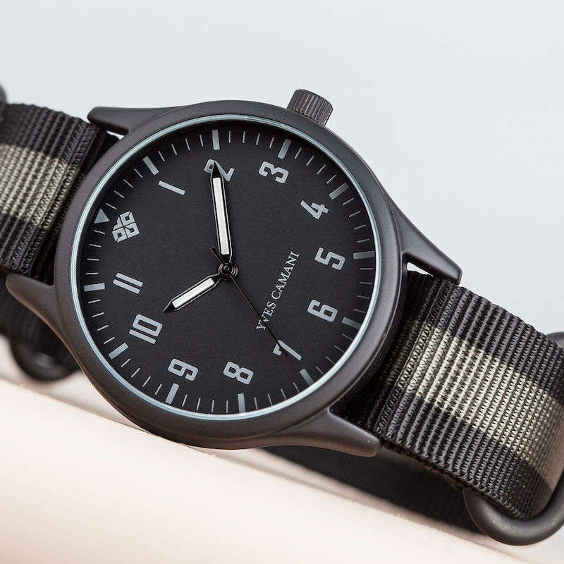 Retail: R2,999.00 YVES CAMANI Men's "ARTHRACITE CLASSIC" WITH 2 NYLON STRAPS Brand new