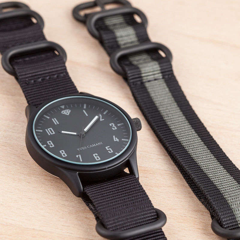 Retail: R2,999.00 YVES CAMANI Men's "ARTHRACITE CLASSIC" WITH 2 NYLON STRAPS Brand new