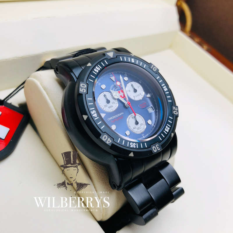 Retail: R21,000.00 CX Swiss Military Sea Wolf Nero 1000 METERS SW I Chronograph Watch