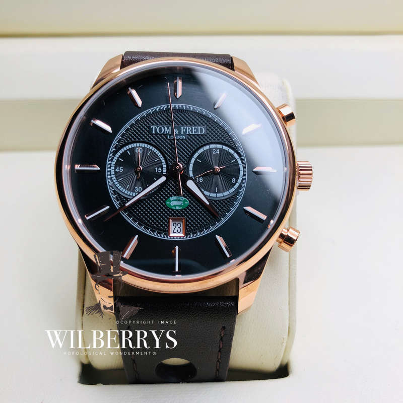 Retail: R5,999.00 TOM & FRED London® Men's BONNEVILLE 1/500pcs Utah, U.S.A Land Speed Chrono Watch