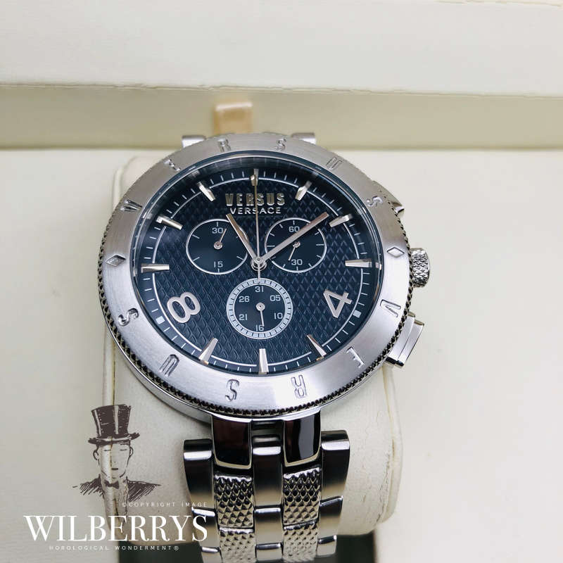 Retail: R7,299.00 VERSACE Men's Versus Logo Clou de Paris Chronograph Steel Watch