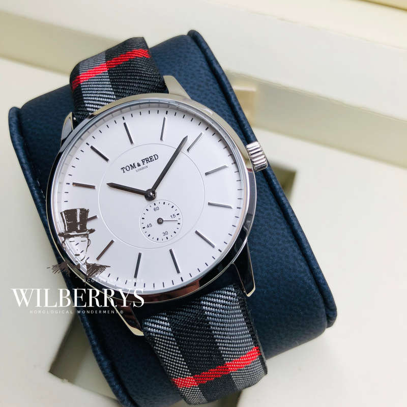 Retail: R3299,00 TOM & FRED of London Women's Mairi Scottish Jacquard Leather Watch