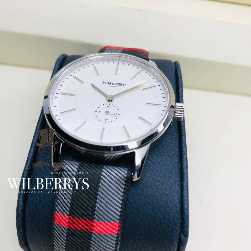 Retail: R3299,00 TOM & FRED of London Women's Mairi Scottish Jacquard Leather Watch