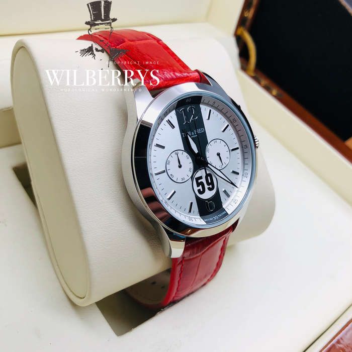 TOM & FRED London® Men's BRABHAM British Racing 1/1000 Produced Chronograph Scarlet Red Watch