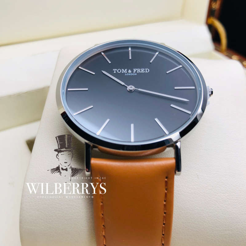 Tom & Fred London Men's Murdoch Swiss Tan Leather Slimline Watch Limited 1/500 Worldwide