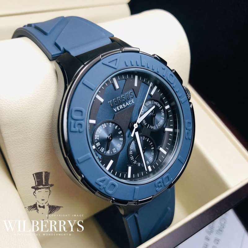 Retail: R8,299.00 VERSACE Men's Wynberg Geometric Chronograph Silicone Watch