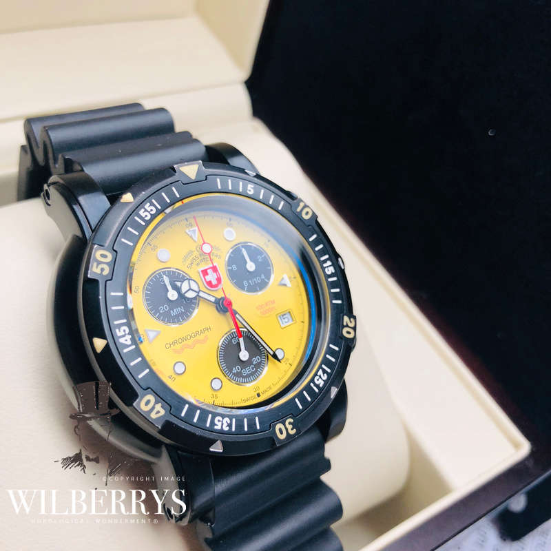 Retail: R21,000.00 CX Swiss Military Sea Wolf Nero 1000 METERS SW I Chronograph Watch
