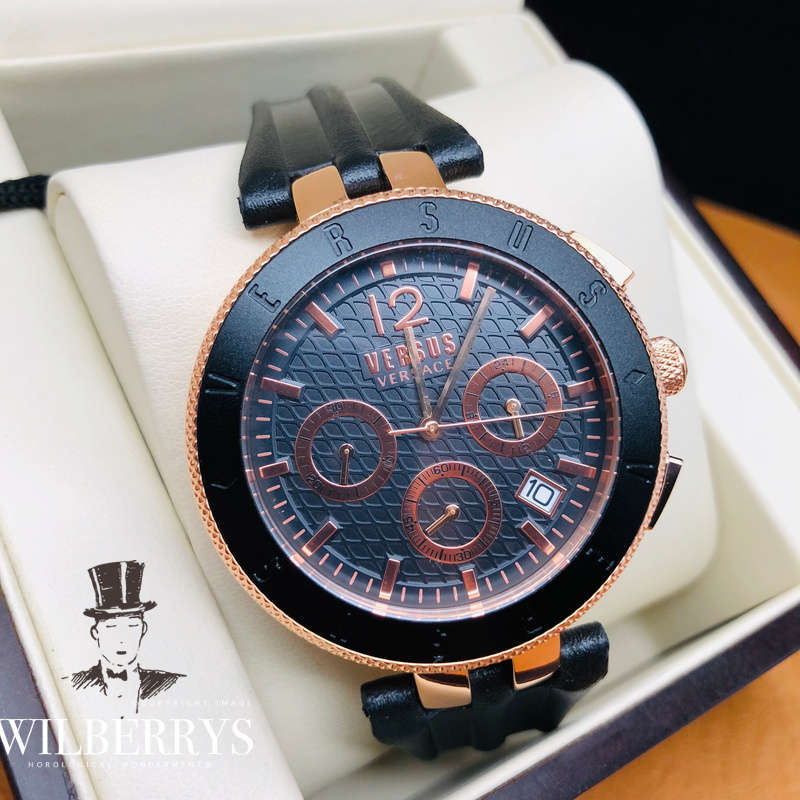 Retail: R6,999.00 VERSACE Men's Versus CLOUE DE PARIS Black Butter Leather BRAND NEW IN BOX + PAPERS