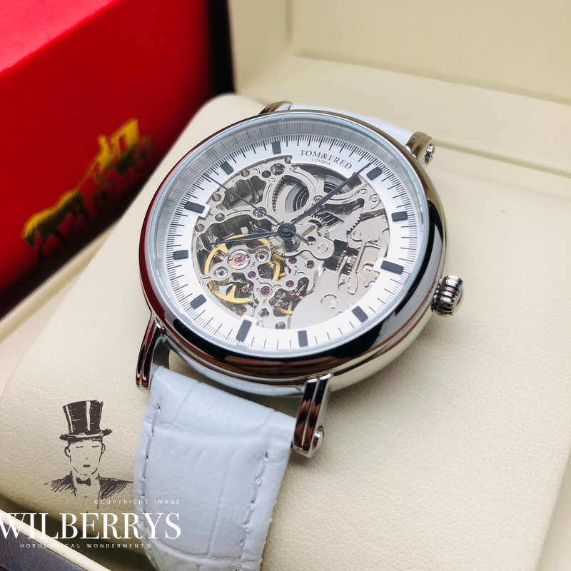 Retail: R6,000.00 TOM & FRED London Women's Automatic Portendorf White Watch 1/1000pcs