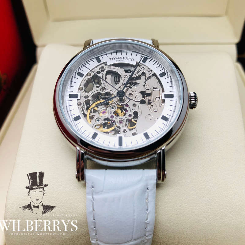 Retail: R6,000.00 TOM & FRED London Women's Automatic Portendorf White Watch 1/1000pcs